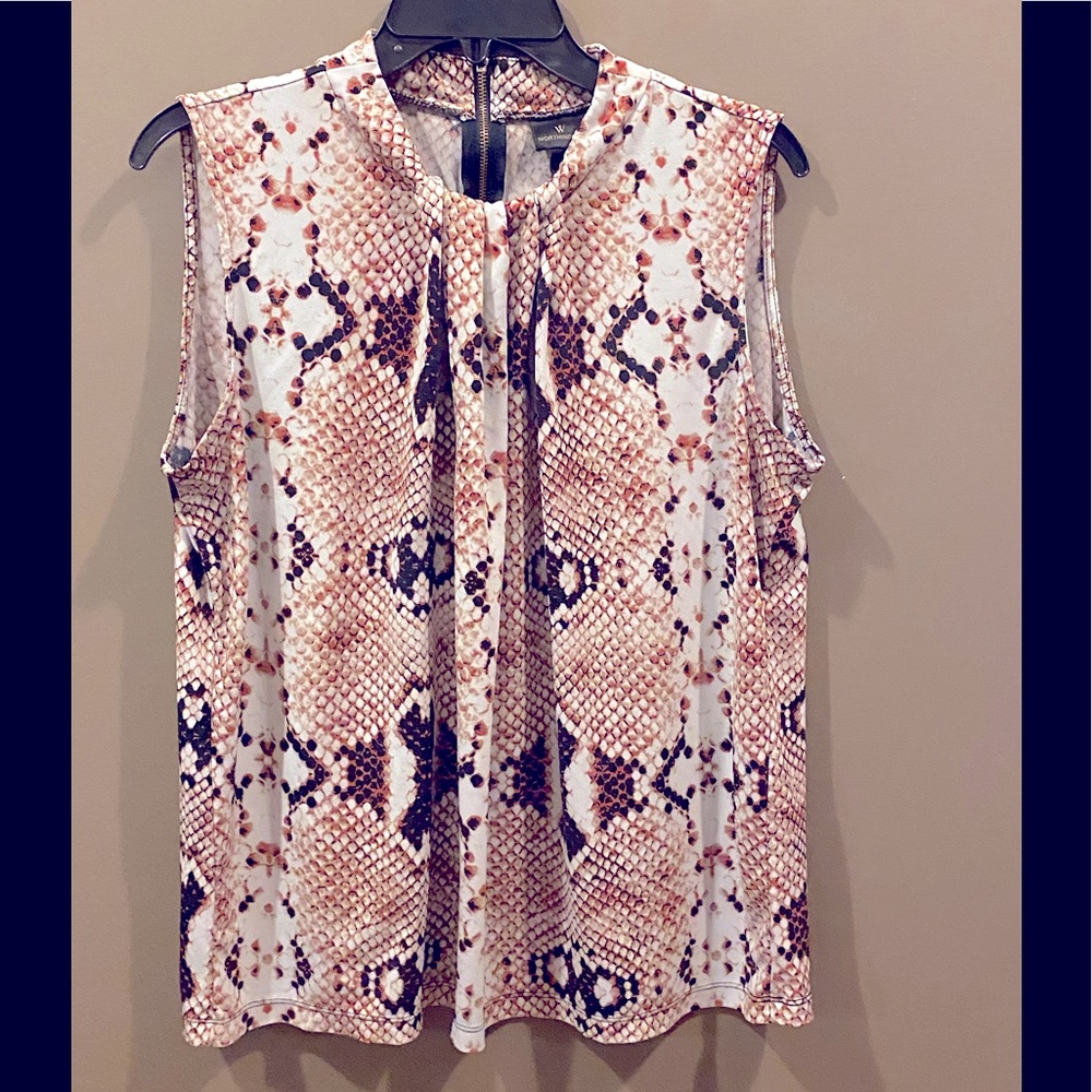 Snakeskin Print Top/ Dressy